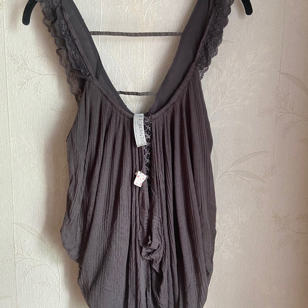 Free People New Romantics Harvest Moon Tank Grey